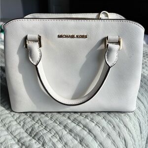 Michael Kors Cream Satchel Bag